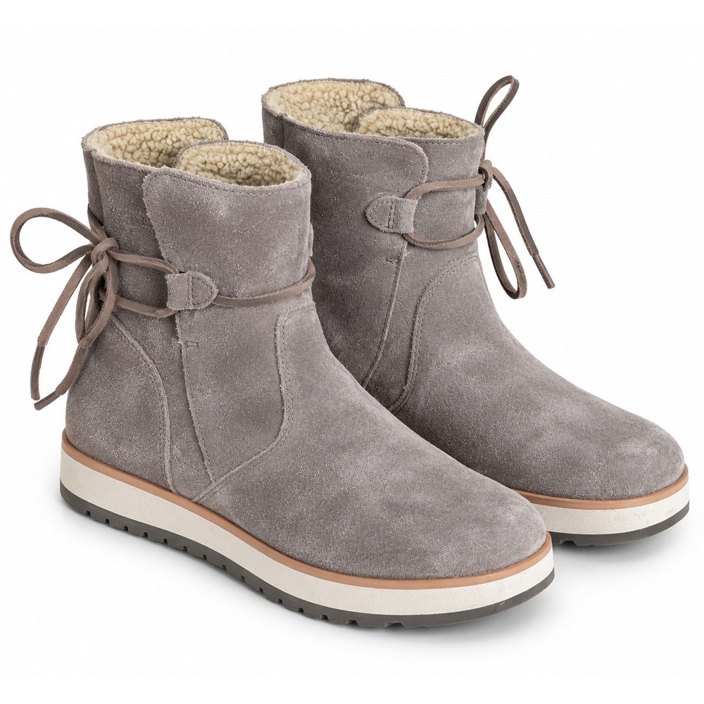 Merrell Juno Bluff Polar Waterproof Boots Womens 8 Taupe Suede Fleece J001548